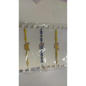 Pulsera Macrame Y Acero Dorado Mariposa