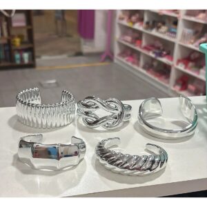 pulseras plateadas 3900