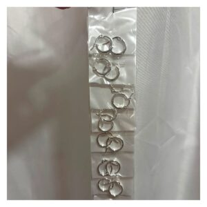 Argollitas Acero blanco